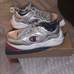 Metallic NASA Champion sneakers
